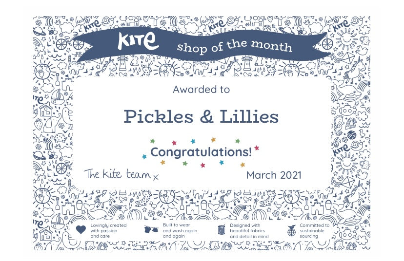 Thank you for choosing us as your Shop of the Month Kite Clothing