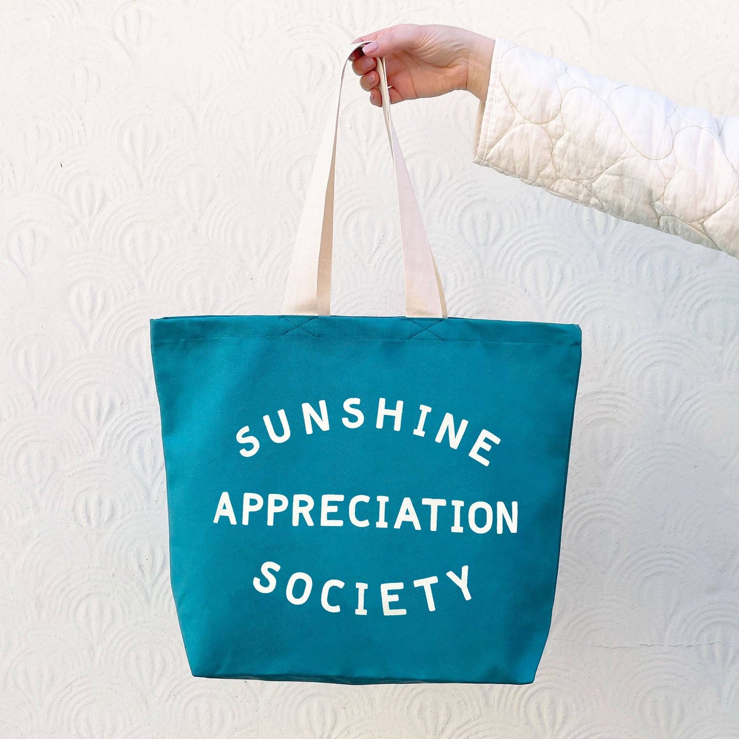 
                  
                    Sunshine Appreciation Society - Tropical Blue Canvas Tote Bag
                  
                