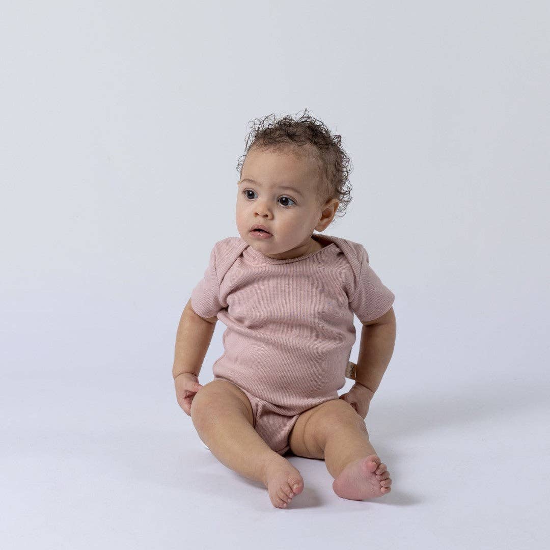 
                  
                    Short Sleeve Bodysuit: Dusty Pink
                  
                