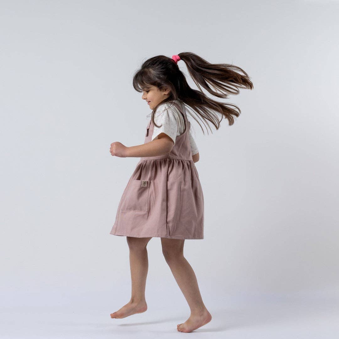 
                  
                    Girls Pleated Dress With Straps: Dusty Pink
                  
                