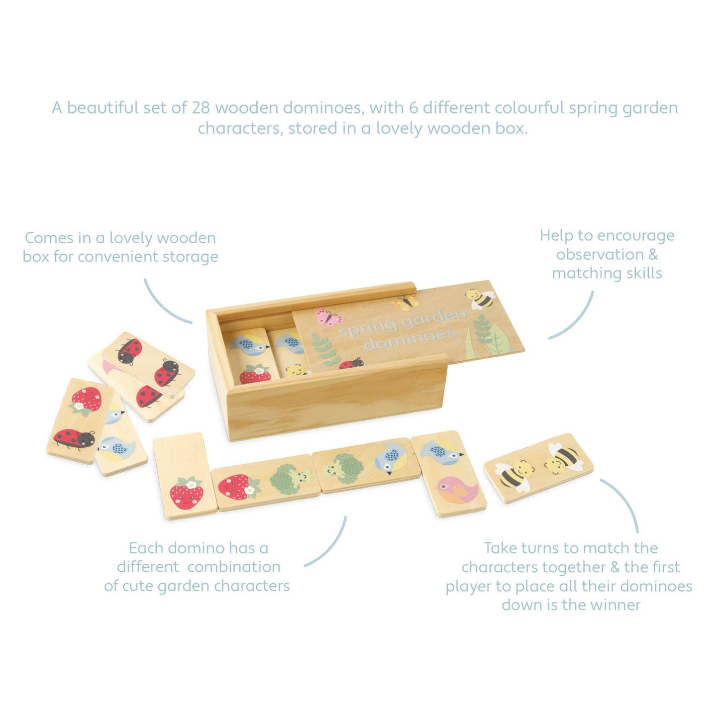 
                  
                    Spring Garden Wooden Dominoes
                  
                