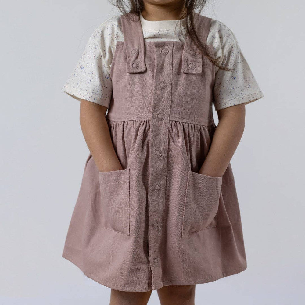 
                  
                    Girls Pleated Dress With Straps: Dusty Pink
                  
                