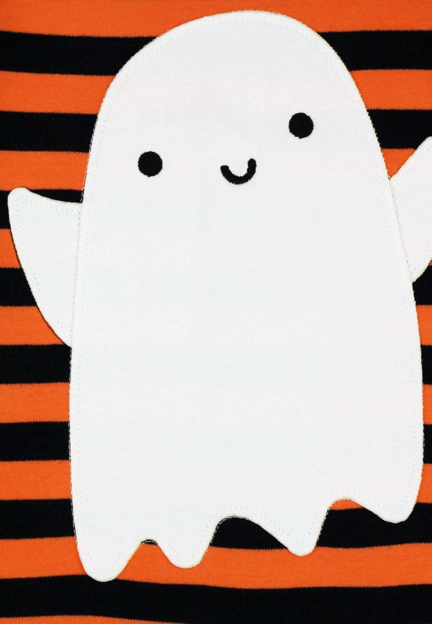 
                  
                    Organic Happy Ghost Applique Long Sleeved T-Shirt
                  
                