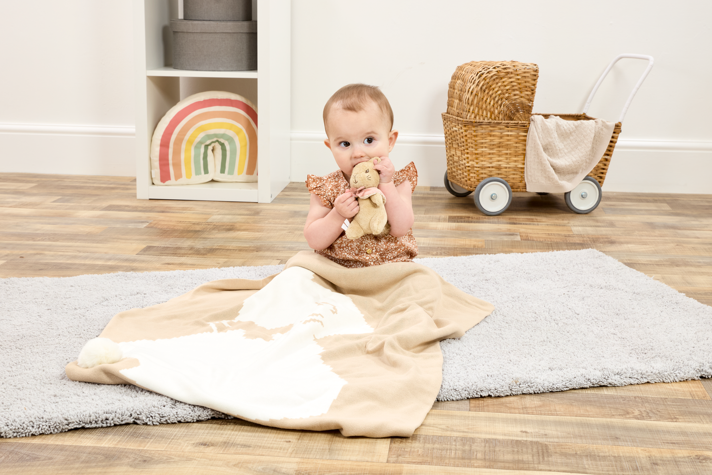 
                  
                    Knitted Baby Blanket & Soft Toy Set – Flopsy Bunny
                  
                