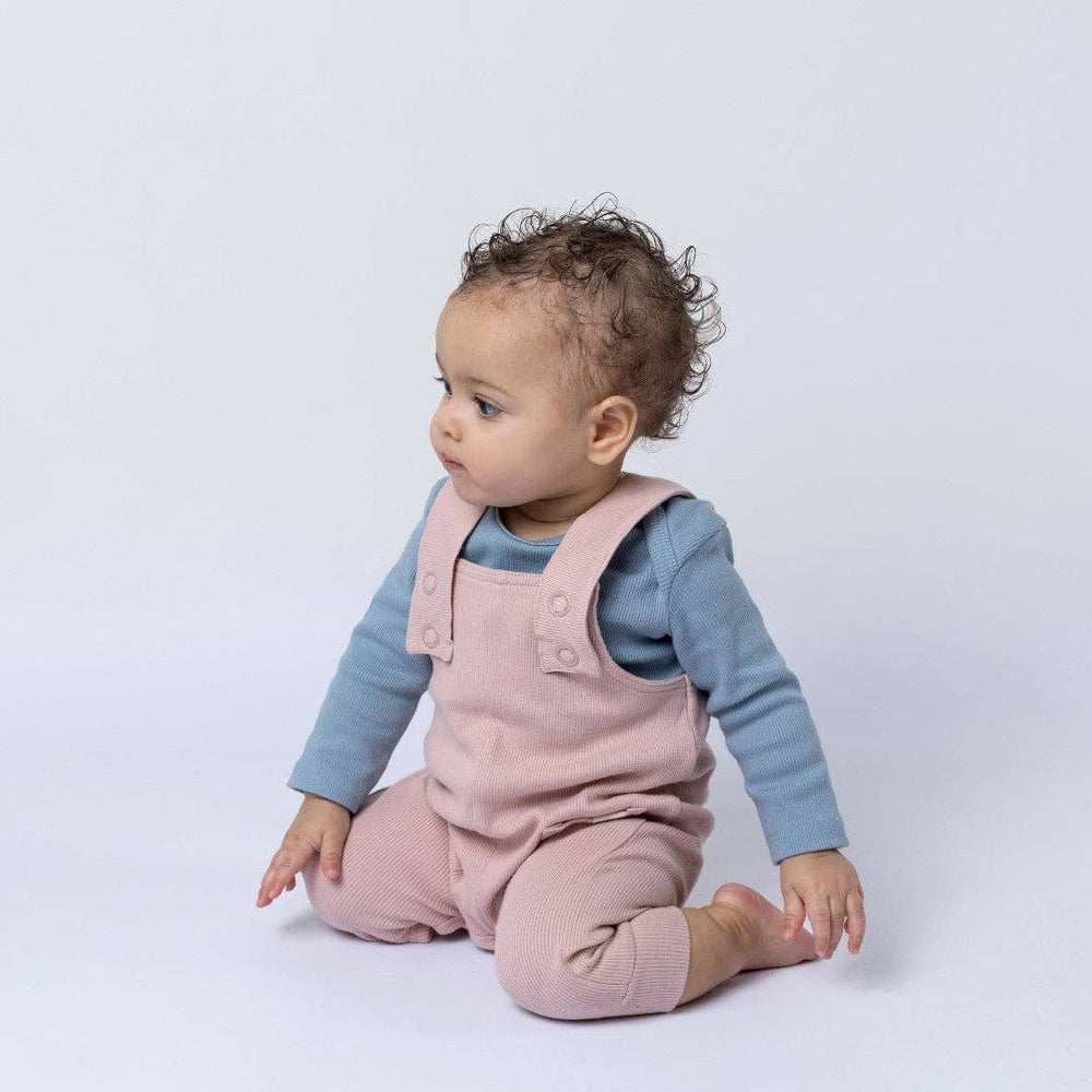 
                  
                    Baby Ribbed Cotton Dungarees: Slate Blue
                  
                