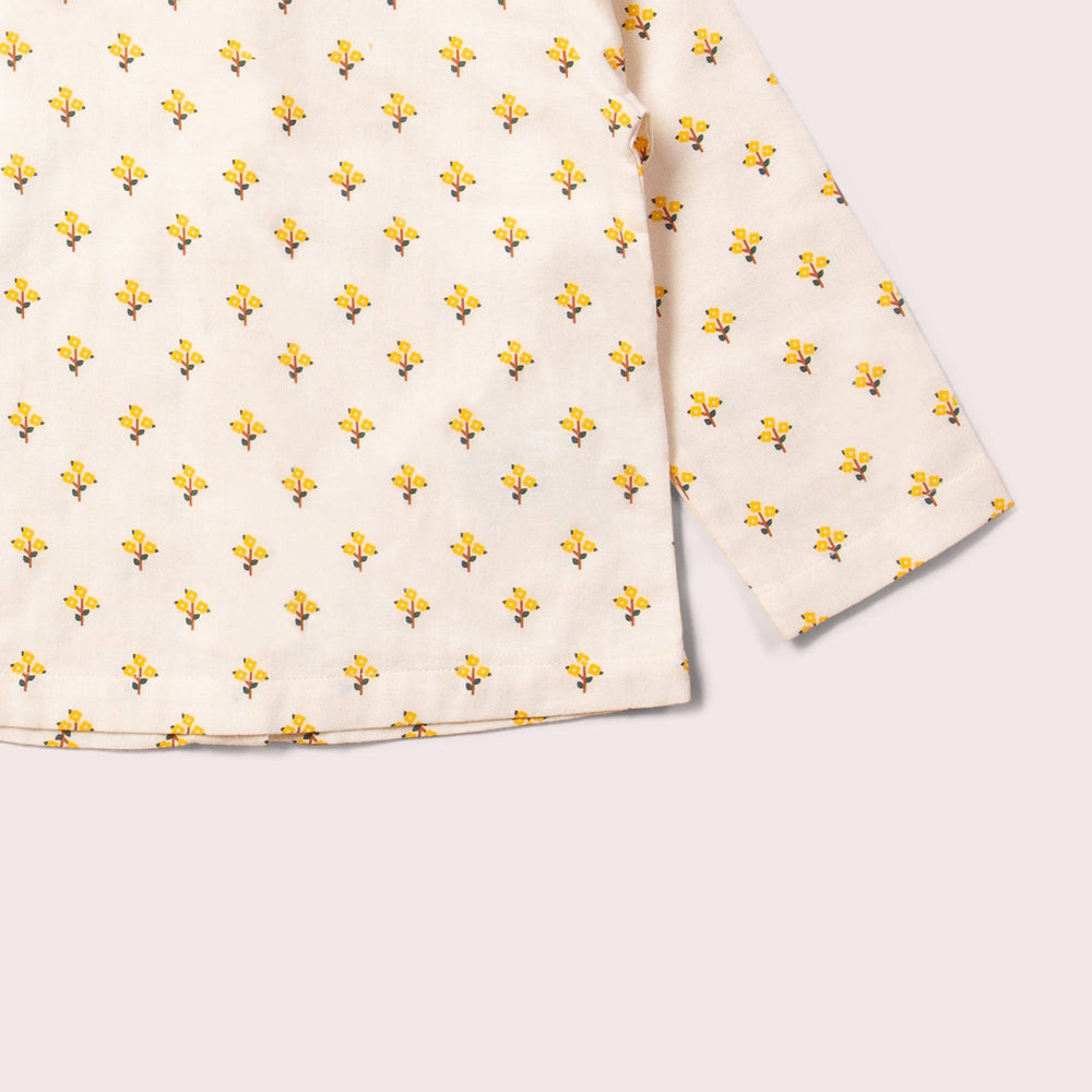 
                  
                    Golden Flowers Frill Collar Classic Blouse
                  
                