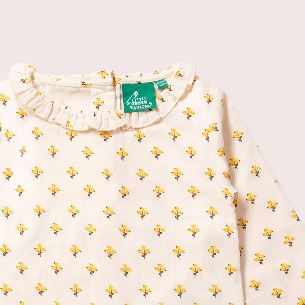 
                  
                    Golden Flowers Frill Collar Classic Blouse
                  
                