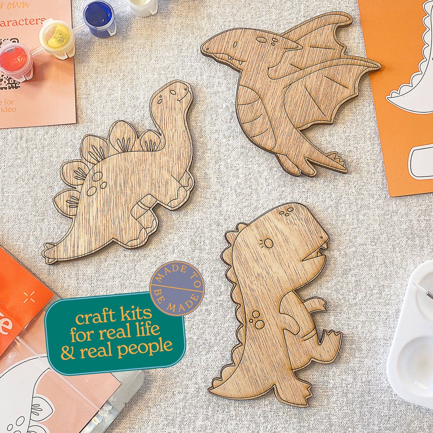 
                  
                    Paint Your Own Wooden Dinosaurs Kit
                  
                