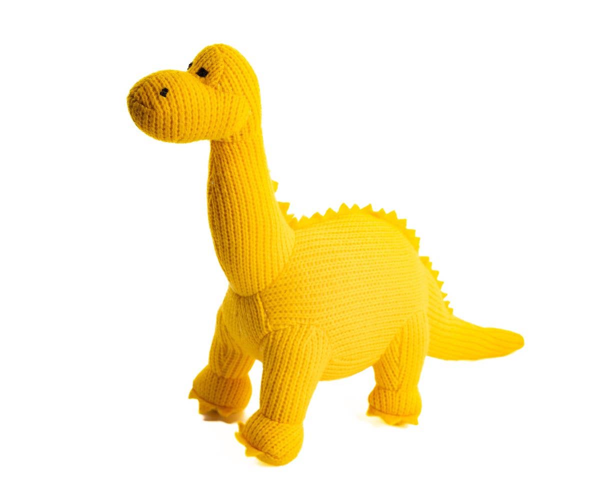 
                  
                    Knitted Yellow Diplodocus Dinosaur Plush Toy
                  
                