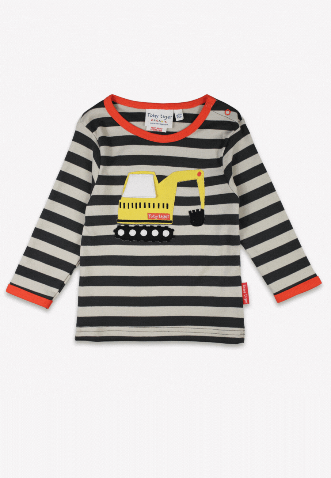 
                  
                    Organic Grey Digger Applique Long-Sleeved T-shirt
                  
                