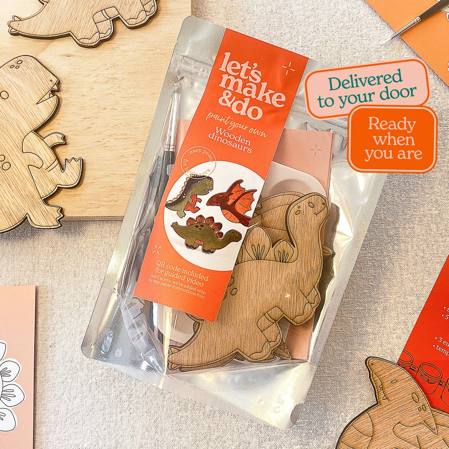 
                  
                    Paint Your Own Wooden Dinosaurs Kit
                  
                