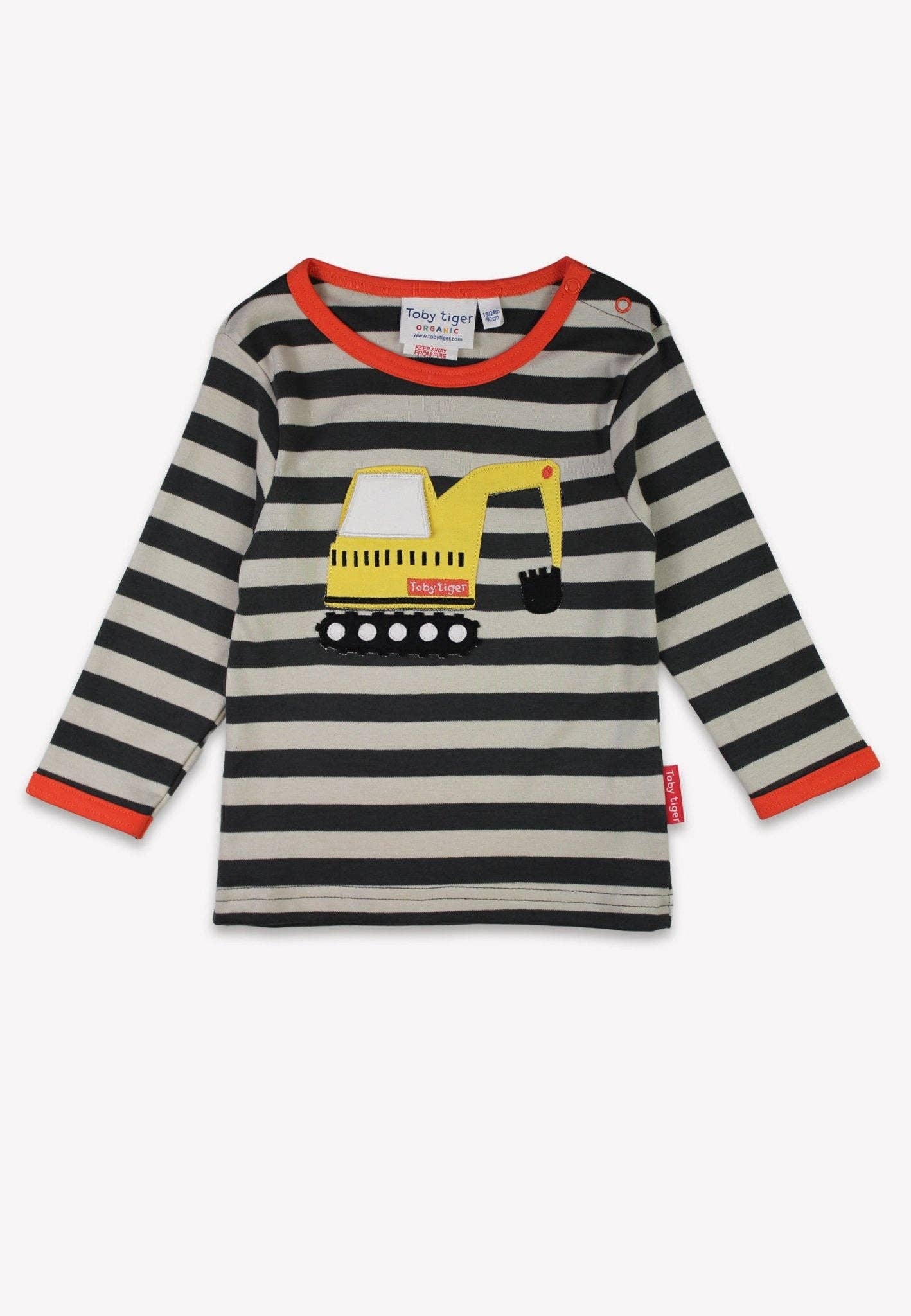 
                  
                    Organic Grey Digger Applique Long-Sleeved T-shirt
                  
                