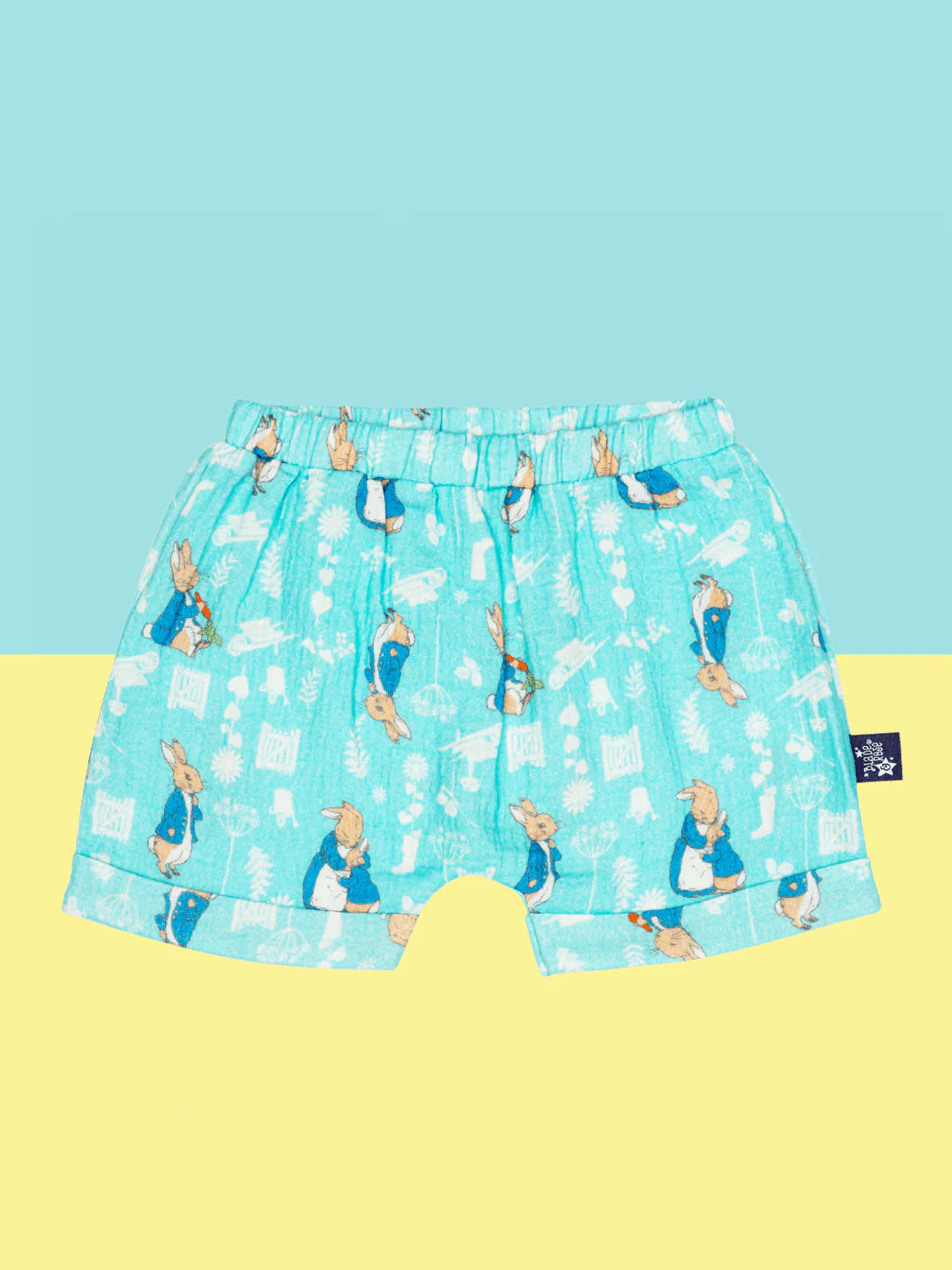 
                  
                    Peter Rabbit in the garden shorts
                  
                