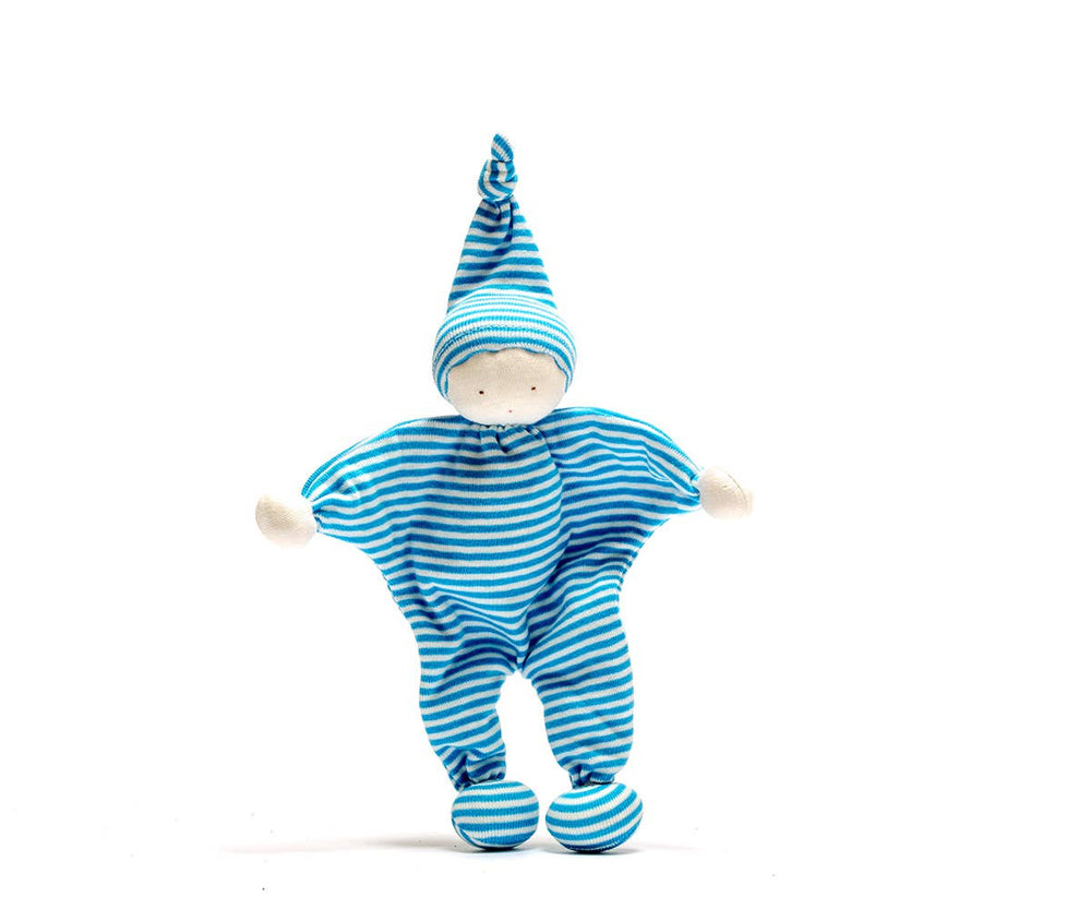 Baby Comforter / Sleeping Lovey Organic Cotton - Blue