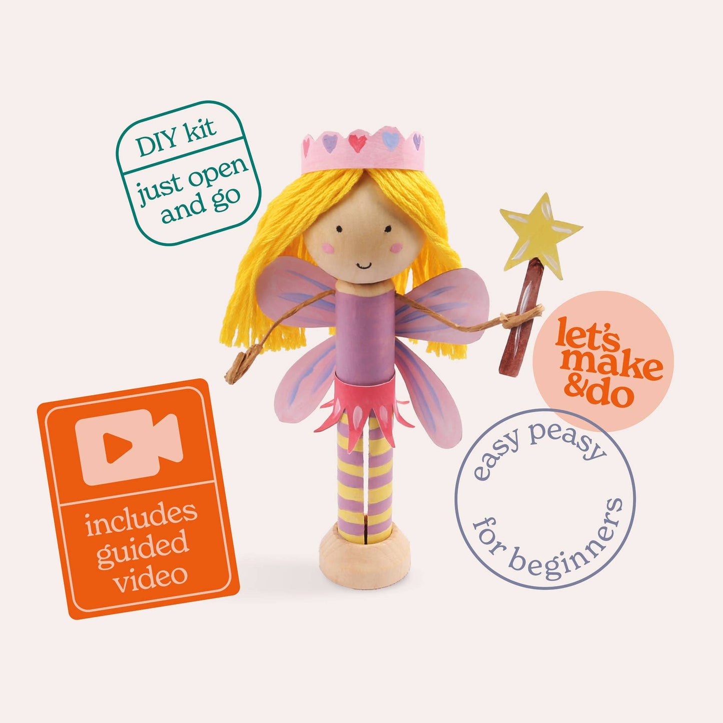 
                  
                    Make Your Own Fairy Craft Kit - Wooden Painting Gift Set
                  
                