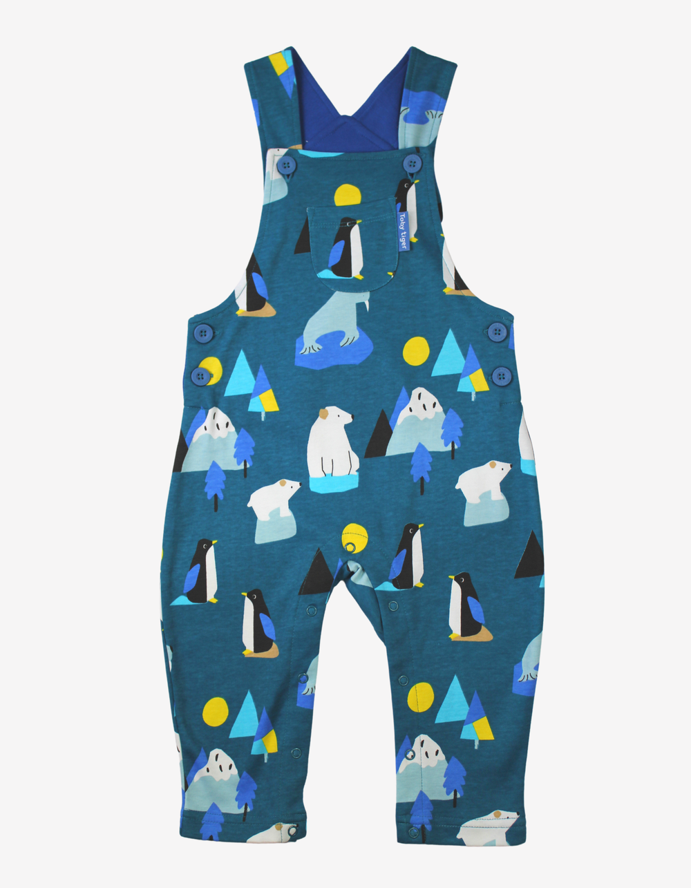 Organic Arctic Print Dungarees