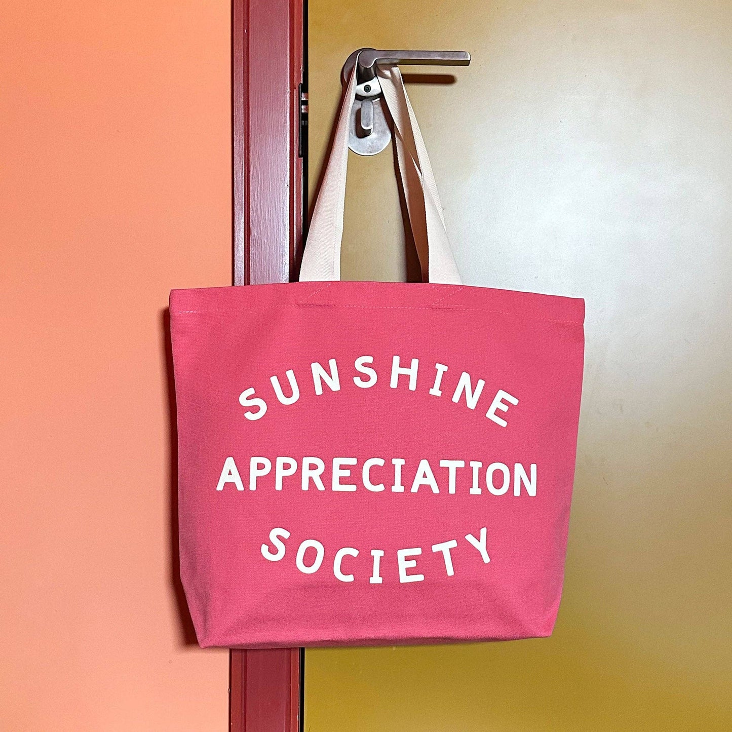 
                  
                    Sunshine Appreciation Society - Bright Pink Canvas Tote Bag
                  
                