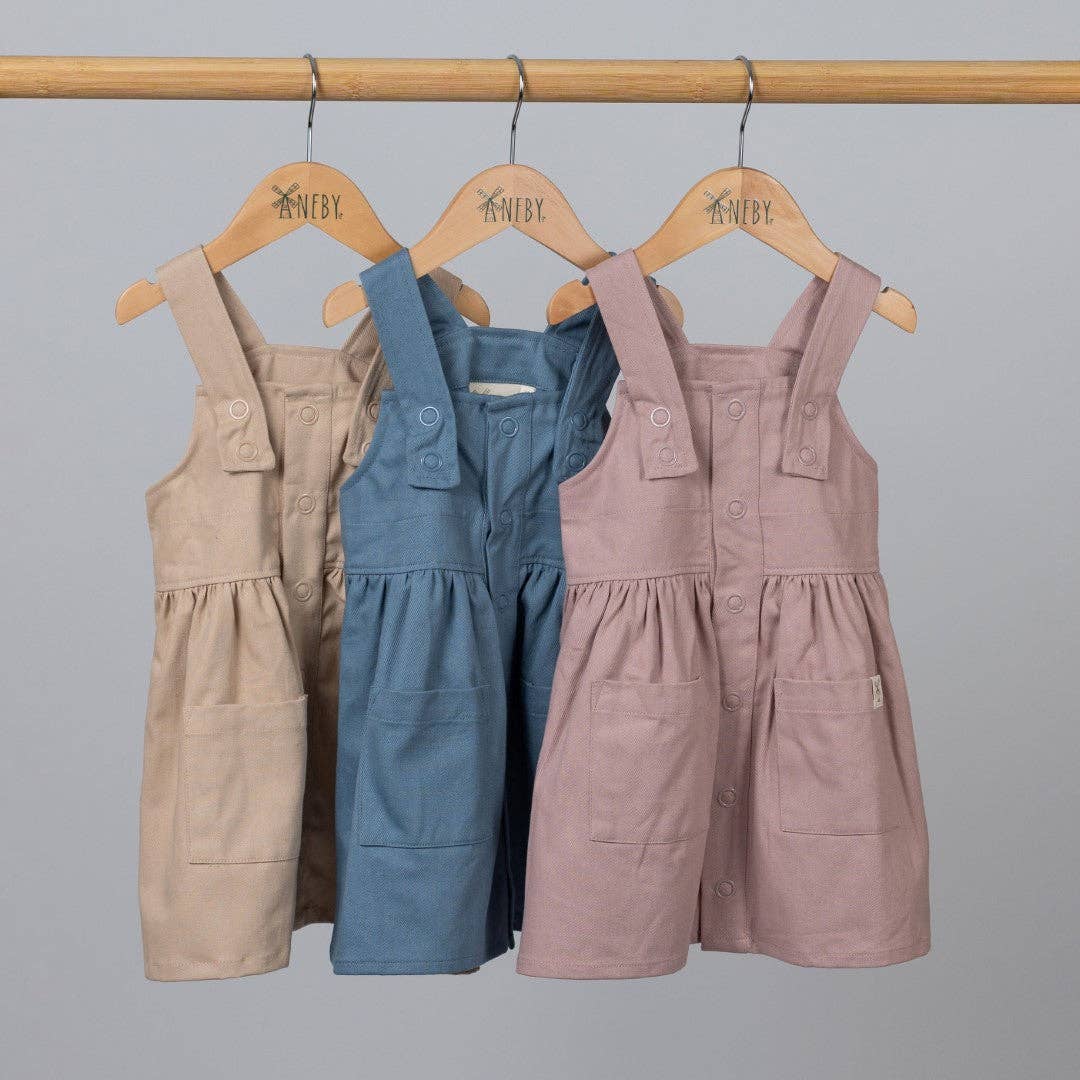 
                  
                    Girls Pleated Dress With Straps: Dusty Pink
                  
                
