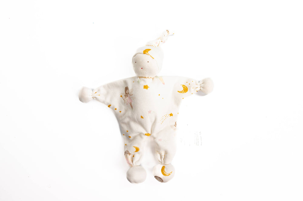 Baby Comforter / Sleeping Lovey Organic, Fairies Star & Moon