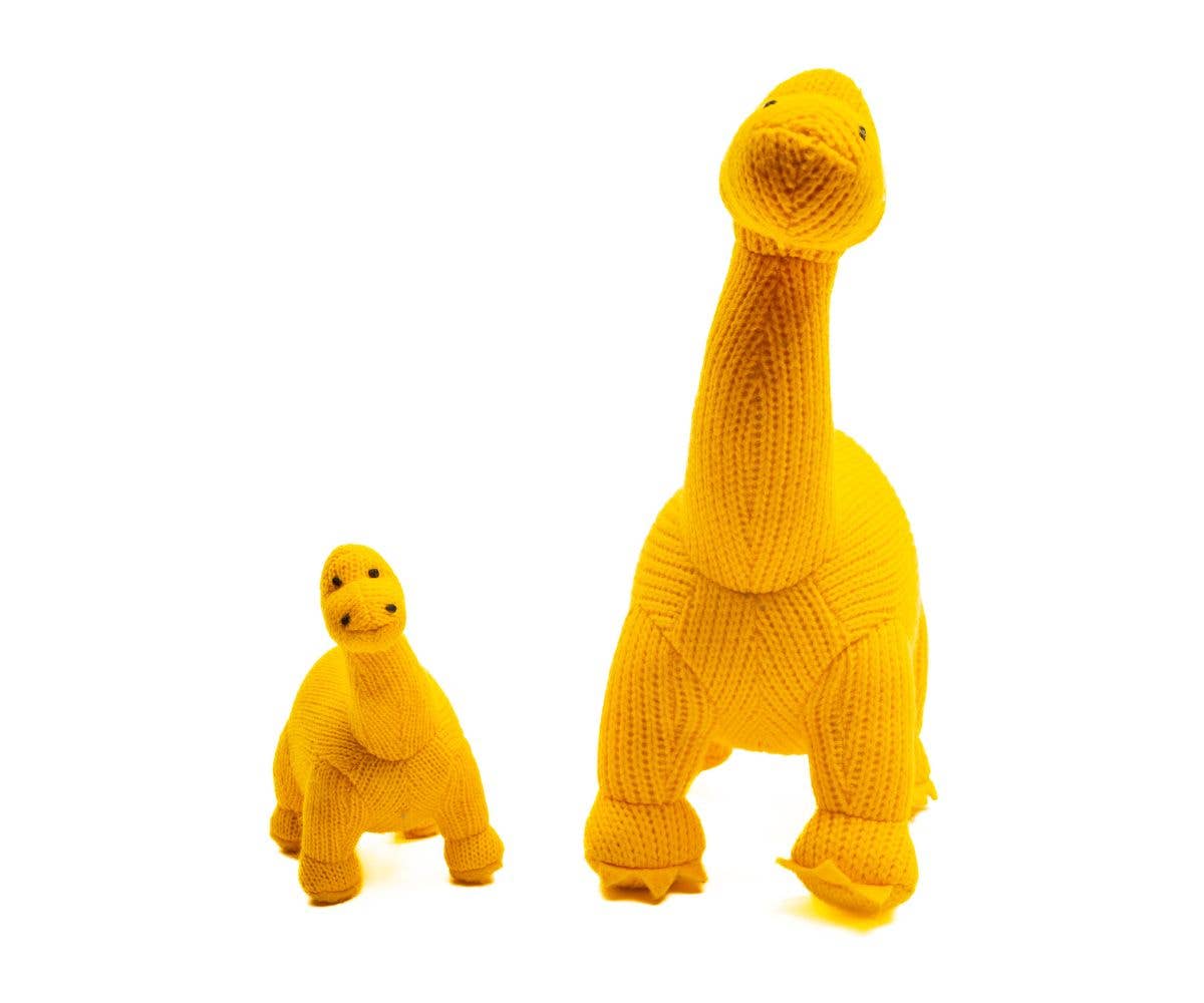 
                  
                    Knitted Yellow Diplodocus Dinosaur Plush Toy
                  
                