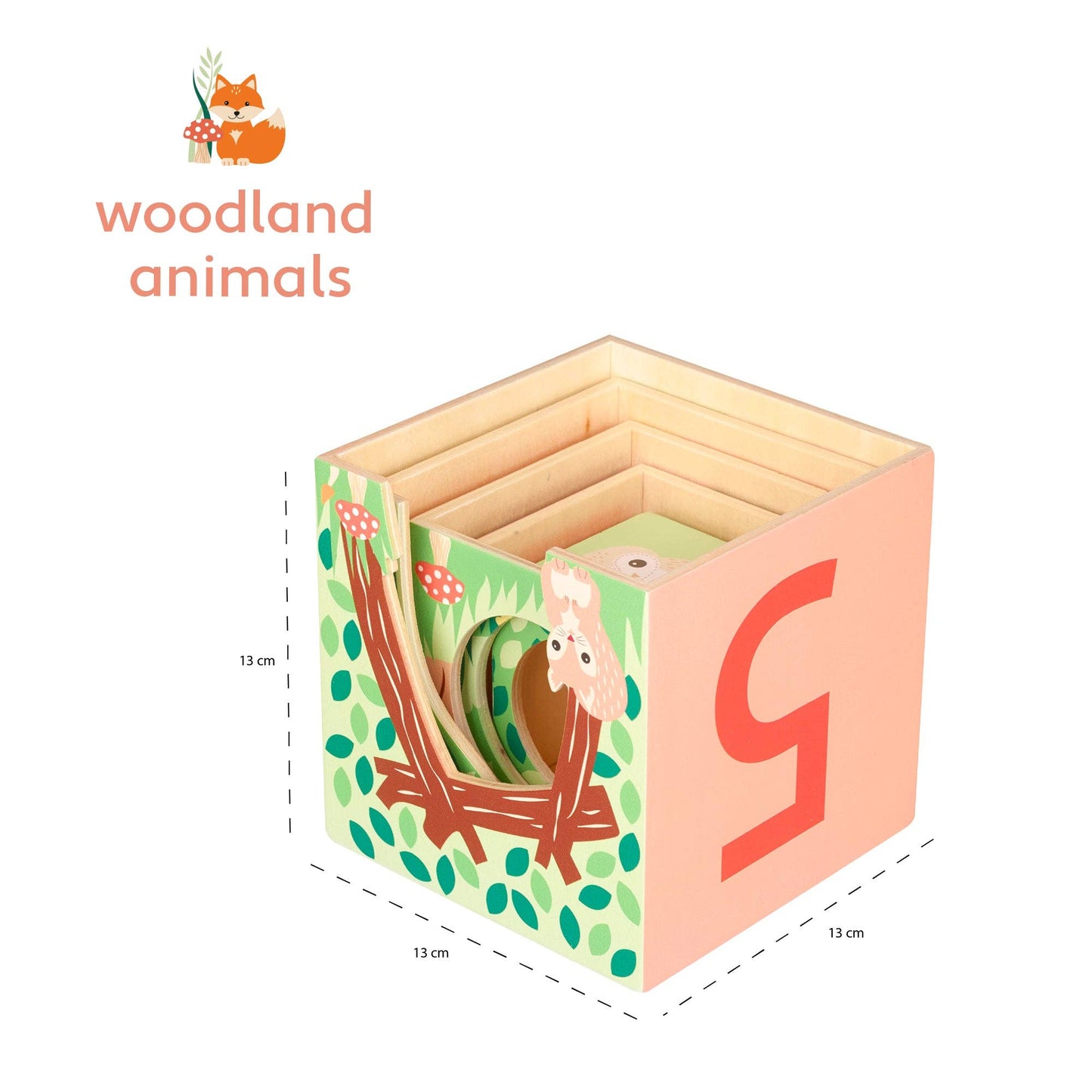 
                  
                    Woodland Animal Wooden Stacking Cubes
                  
                