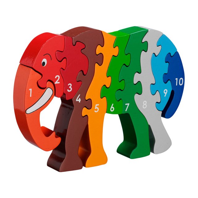 Lanka Kade Wooden Elephant 1-10  jigsaw