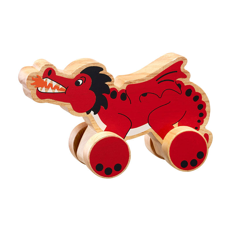 Wooden dragon push along