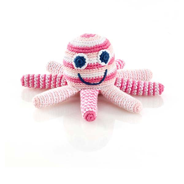 Octopus Rattle - Pale Pink