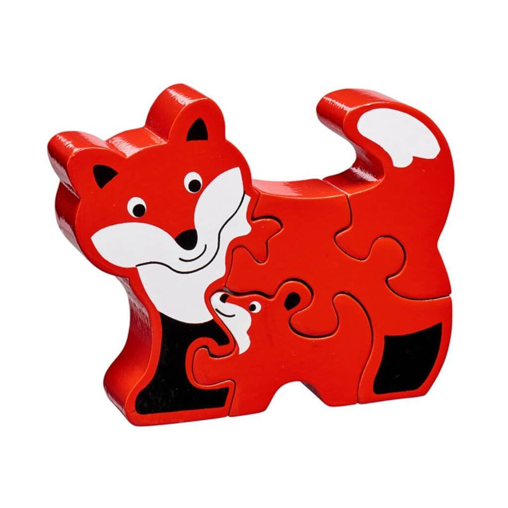 Lanka Kade Wooden Red Fox with baby Puzzle