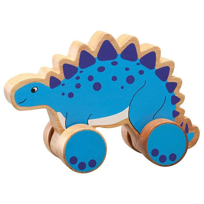 Wooden Stegosaurus Push along